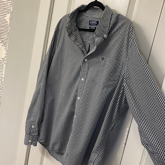 Black and white plaid long sleeve button down ax XXL - Picture 1 of 5